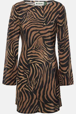 RIXO London Ridley printed silk minidress