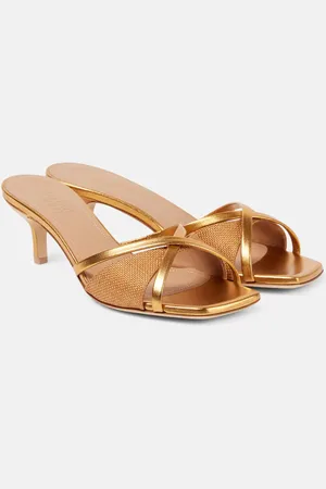 MALONE SOULIERS Penn 45 leather-trimmed mules