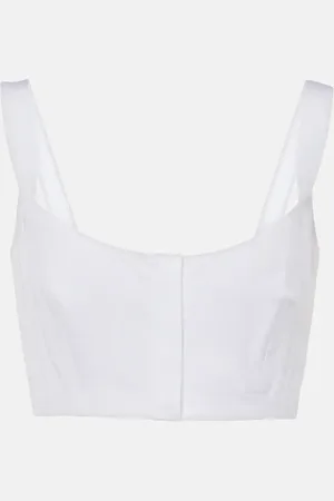 Alaïa AlaÃ¯a Cotton crop top