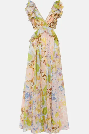 ZIMMERMANN Pop ruffled floral midi dress