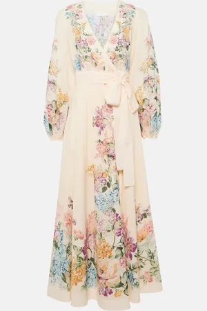 ZIMMERMANN Halliday floral cotton wrap dress