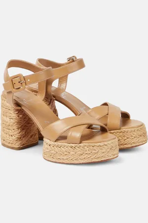 Christian Louboutin Calakala 70 leather espadrille sandals
