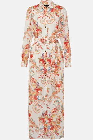 Etro Floral cotton and silk shirt dress