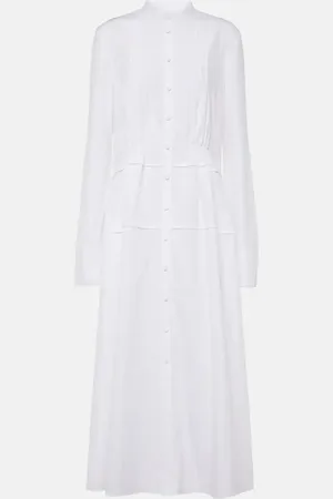 Jil Sander Pleated cotton shirt dress