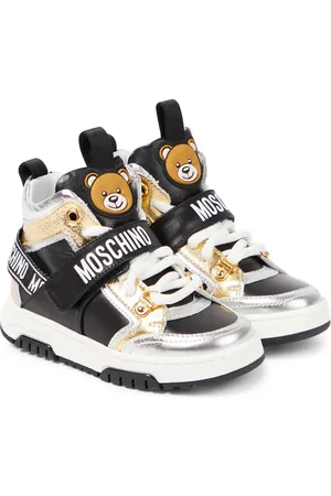 Moschino Teddy Bear leather high-top sneakers