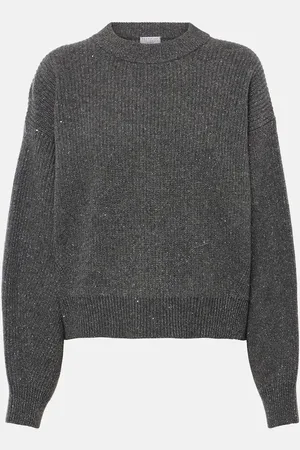 Brunello Cucinelli Sequined wool and cashmere sweater