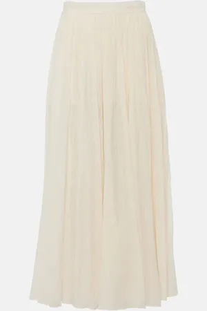 Totême PlissÃ© cotton-blend maxi skirt