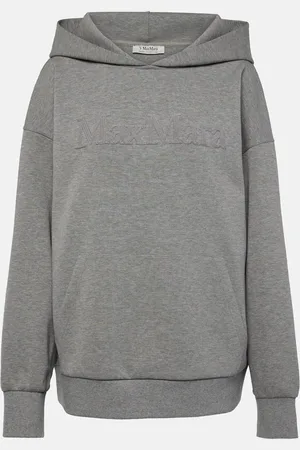 Max Mara Logo cotton-blend jersey hoodie