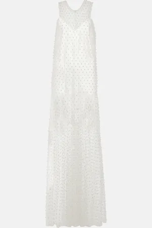 Norma Kamali Embellished mesh gown