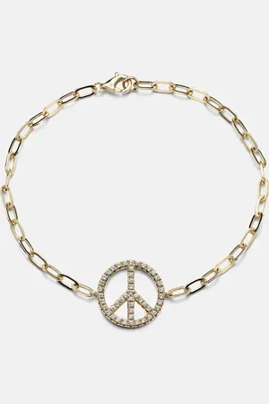Roxanne First Peace Out 14kt bracelet with diamonds
