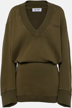 The Attico Logo cotton minidress