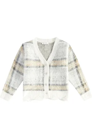 MONNALISA Plaid cardigan