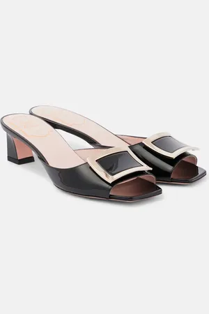 Roger Vivier Trompette 45 patent leather mules