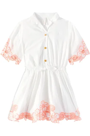 ZIMMERMANN Pop embroidered cotton shirt dress