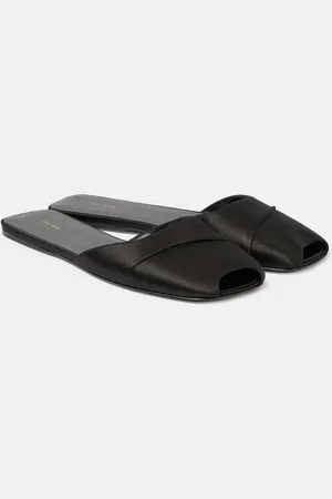 The Row Milla satin slides