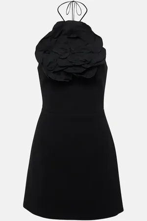 Rebecca Vallance Odetta floral-appliquÃ© halterneck minidress