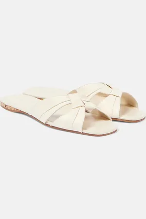 The Row Soft Knot leather slides