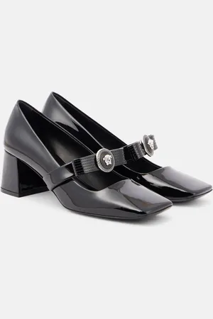 VERSACE Gianni Ribbon 55 leather pumps