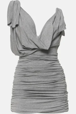 The Attico Draped jersey minidress
