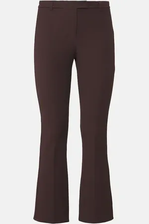 Max Mara Cotton-blend cropped slim pants