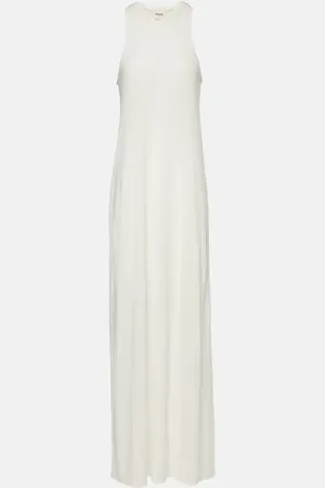Khaite Vernetta cotton-blend jersey maxi dress