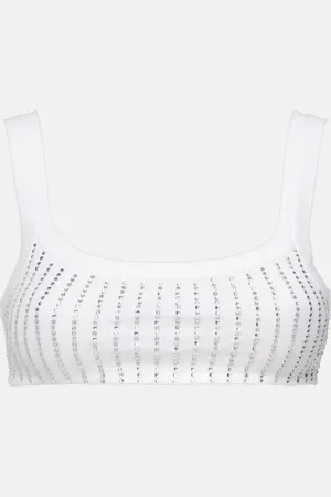 The Attico AppliquÃ© cotton bra top
