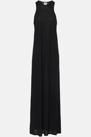 Khaite Vernetta cotton-blend jersey maxi dress