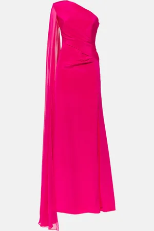 Roland Mouret Asymmetic silk chiffon gown