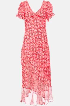 RIXO London Clementina floral crepe midi dress