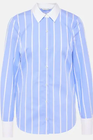VERONICA BEARD Marisol striped cotton poplin shirt