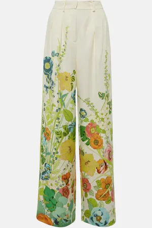 ALÉMAIS AlÃ©mais Floral high-rise wide-leg pants
