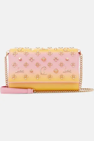 Christian Louboutin Paloma embellished leather clutch