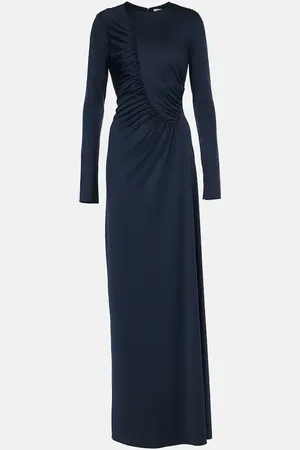 Victoria Beckham Asymmetric ruched jersey gown