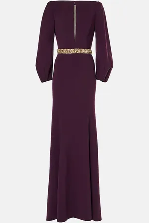 Jenny Packham Layla crystal-embellished crÃªpe gown