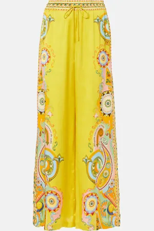 ALÉMAIS AlÃ©mais Pinball printed silk wide-leg pants