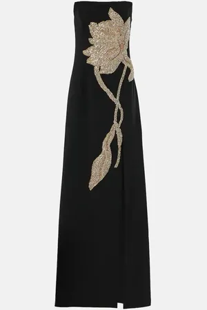 Costarellos Fara strapless crÃªpe gown
