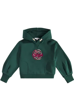 Chloé ChloÃ© Kids Embroidered cotton jersey hoodie