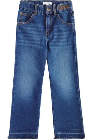 Chloé ChloÃ© Kids Logo embroidered straight jeans