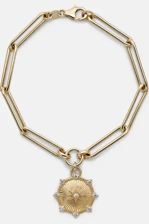Foundrae Spark Love 18kt chain bracelet with diamonds