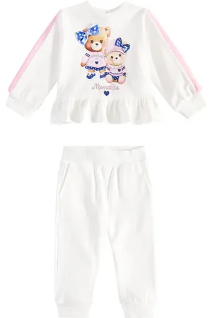 MONNALISA Baby cotton-blend fleece tracksuit