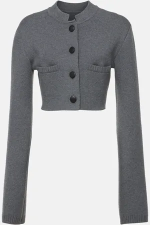 Khaite Ello cropped wool-blend jacket