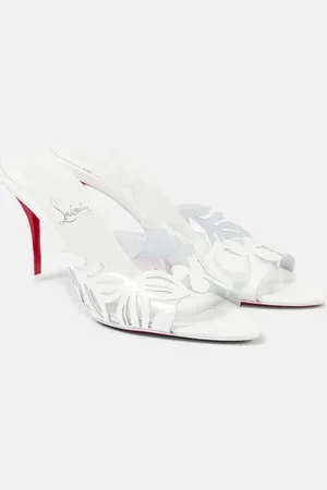 Christian Louboutin Apostropha 80 PVC and leather mules