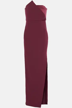 Roland Mouret Asymmetric satin crÃªpe gown
