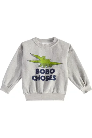Bobo Choses Talking Crocodile cotton jersey sweatshirt
