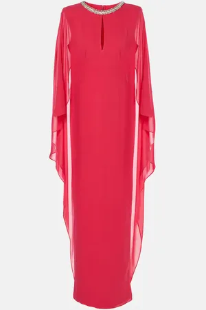Roland Mouret Embellished silk chiffon gown