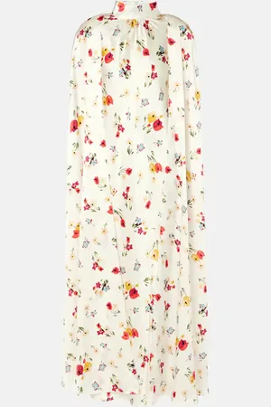 RODARTE Floral caped silk maxi dress