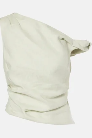 SIR Iris one-shoulder linen top