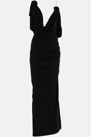 The Attico Ruched draped jersey gown