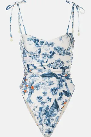 Agua by Agua Bendita Rabano floral bustier swimsuit