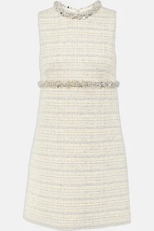 VALENTINO Embellished tweed minidress